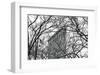 Veiled Flatiron Building (b/w)-Erin Clark-Framed Art Print