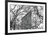 Veiled Flatiron Building (b/w)-Erin Clark-Framed Art Print