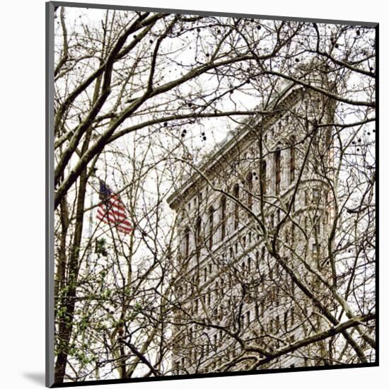 Veiled Flatiron Building (detail)-Erin Clark-Mounted Art Print