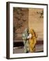 Veiled Muslim Women Talking at Base of City Walls, Morocco-Merrill Images-Framed Premium Photographic Print