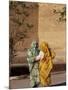 Veiled Muslim Women Talking at Base of City Walls, Morocco-Merrill Images-Mounted Photographic Print