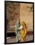 Veiled Muslim Women Talking at Base of City Walls, Morocco-Merrill Images-Framed Photographic Print