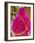 Veiled Woman, Jalor Region, Rajasthan, India-Bruno Morandi-Framed Photographic Print