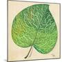 Veins of Green Leaf on Cream II-Patricia Pinto-Mounted Art Print
