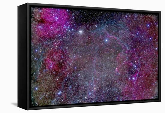 Vela Supernova Remnant in the Center of the Gum Nebula Area of Vela-Stocktrek Images-Framed Stretched Canvas