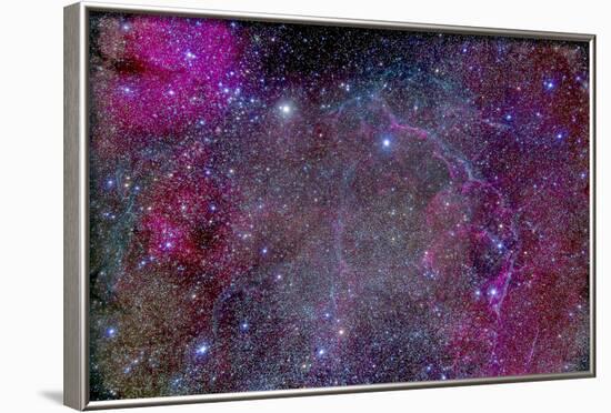 Vela Supernova Remnant in the Center of the Gum Nebula Area of Vela-Stocktrek Images-Framed Photographic Print