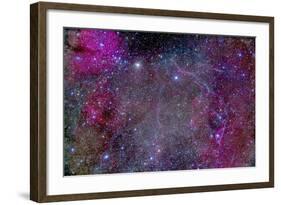 Vela Supernova Remnant in the Center of the Gum Nebula Area of Vela-Stocktrek Images-Framed Photographic Print