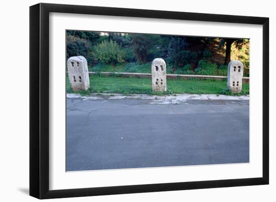 Velarium of the Colosseum, Rome-A Lorenzini-Framed Photographic Print