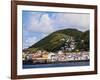 Velas seen from the ocean, Sao Jorge Island, Azores, Portugal, Atlantic, Europe-Karol Kozlowski-Framed Photographic Print