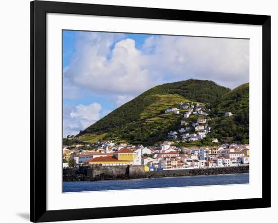 Velas seen from the ocean, Sao Jorge Island, Azores, Portugal, Atlantic, Europe-Karol Kozlowski-Framed Photographic Print