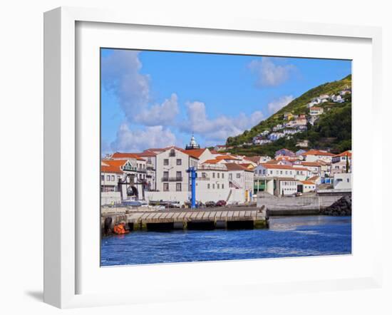 Velas seen from the ocean, Sao Jorge Island, Azores, Portugal, Atlantic, Europe-Karol Kozlowski-Framed Photographic Print