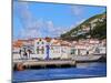 Velas seen from the ocean, Sao Jorge Island, Azores, Portugal, Atlantic, Europe-Karol Kozlowski-Mounted Photographic Print