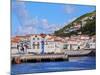 Velas seen from the ocean, Sao Jorge Island, Azores, Portugal, Atlantic, Europe-Karol Kozlowski-Mounted Photographic Print