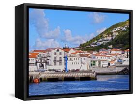 Velas seen from the ocean, Sao Jorge Island, Azores, Portugal, Atlantic, Europe-Karol Kozlowski-Framed Stretched Canvas