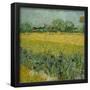 Veld met bloemen bij Arles / Field with flowers near Arles. Date/Period: 1888. Painting. Oil on ...-VINCENT VAN GOGH-Framed Poster