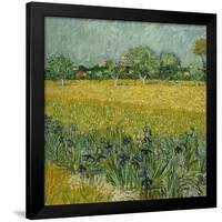 Veld met bloemen bij Arles / Field with flowers near Arles. Date/Period: 1888. Painting. Oil on ...-VINCENT VAN GOGH-Framed Poster