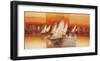 Vele al tramonto-Luigi Florio-Framed Art Print