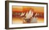 Vele al tramonto-Luigi Florio-Framed Art Print