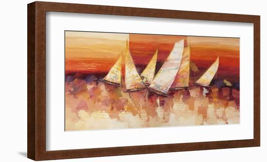 Vele all'orizzonte-Luigi Florio-Framed Art Print