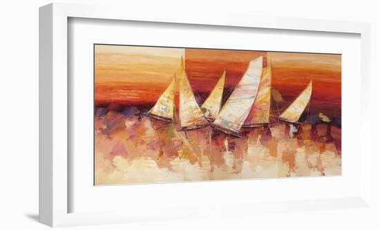 Vele all'orizzonte-Luigi Florio-Framed Art Print