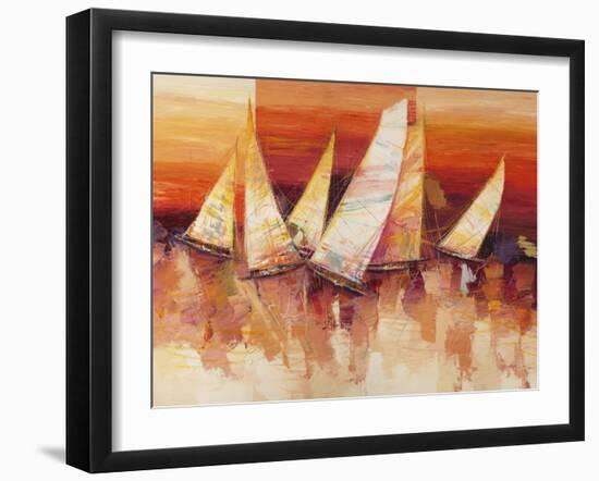 Vele all'orizzonte-Luigi Florio-Framed Art Print