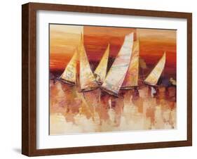 Vele all'orizzonte-Luigi Florio-Framed Art Print