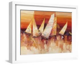 Vele all'orizzonte-Luigi Florio-Framed Art Print