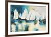 Velero Azul-Nancy Villarreal Santos-Framed Art Print