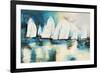 Velero Azul-Nancy Villarreal Santos-Framed Art Print