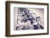 Velib Bicycles for Rent, Paris, France-Russ Bishop-Framed Photographic Print