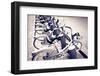 Velib Bicycles for Rent, Paris, France-Russ Bishop-Framed Photographic Print