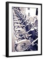 Velib Bicycles for Rent, Paris, France-Russ Bishop-Framed Photographic Print