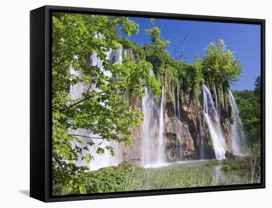 Veliki Prstavac Falls, Plitvice Lakes National Park (Plitvicka Jezera), Lika-Senj County, Croatia-Ruth Tomlinson-Framed Stretched Canvas