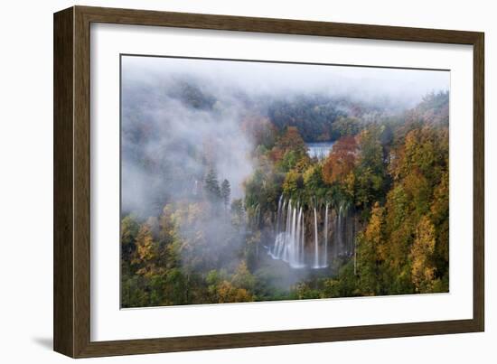 Veliki Prstavci Waterfalls Close to Gradinsko Lake at Dawn, Plitvice Lakes Np, Croatia, October-Biancarelli-Framed Photographic Print