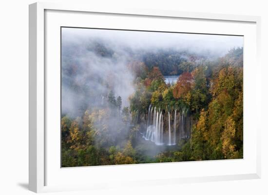 Veliki Prstavci Waterfalls Close to Gradinsko Lake at Dawn, Plitvice Lakes Np, Croatia, October-Biancarelli-Framed Photographic Print