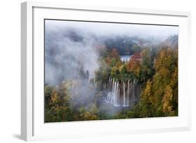 Veliki Prstavci Waterfalls Close to Gradinsko Lake at Dawn, Plitvice Lakes Np, Croatia, October-Biancarelli-Framed Photographic Print