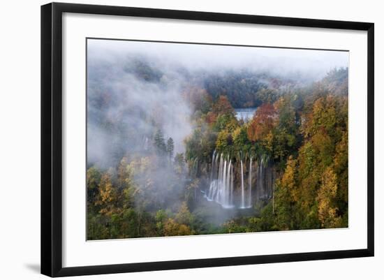 Veliki Prstavci Waterfalls Close to Gradinsko Lake at Dawn, Plitvice Lakes Np, Croatia, October-Biancarelli-Framed Photographic Print