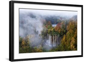 Veliki Prstavci Waterfalls Close to Gradinsko Lake at Dawn, Plitvice Lakes Np, Croatia, October-Biancarelli-Framed Photographic Print