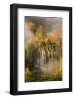 Veliki Prstavci Waterfalls Close to Gradinsko Lake, Dawn, Upper Lakes, Plitvice Lakes Np, Croatia-Biancarelli-Framed Photographic Print