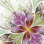 Fabulous Fractal Pattern in Purple-velirina-Mounted Art Print