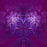 Fabulous Fractal Pattern in Purple-velirina-Stretched Canvas