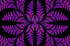 Fabulous Symmetric Pattern of the Leaves in Purple-velirina-Art Print