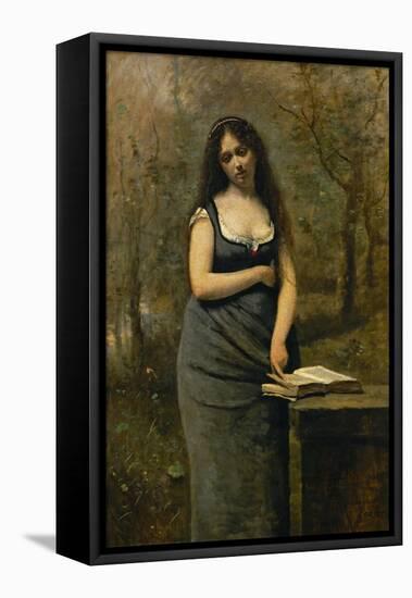 Velleda, (inspired by the heroine of " Martyrs" by Chateaubriand) Canvas, 83,5 x 55,5 cm R. F. 1640-Jean-Baptiste-Camille Corot-Framed Stretched Canvas