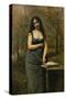 Velleda, (inspired by the heroine of " Martyrs" by Chateaubriand) Canvas, 83,5 x 55,5 cm R. F. 1640-Jean-Baptiste-Camille Corot-Stretched Canvas