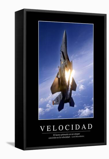 Velocidad. Cita Inspiradora Y Póster Motivacional-null-Framed Stretched Canvas