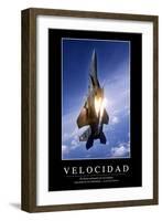 Velocidad. Cita Inspiradora Y Póster Motivacional-null-Framed Photographic Print