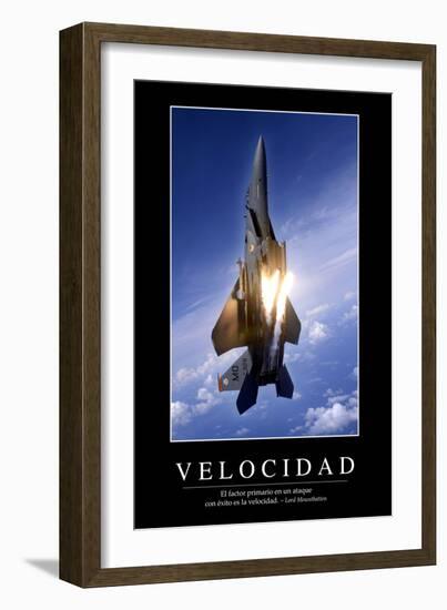 Velocidad. Cita Inspiradora Y Póster Motivacional-null-Framed Photographic Print