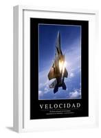 Velocidad. Cita Inspiradora Y Póster Motivacional-null-Framed Photographic Print