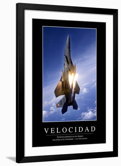 Velocidad. Cita Inspiradora Y Póster Motivacional-null-Framed Photographic Print