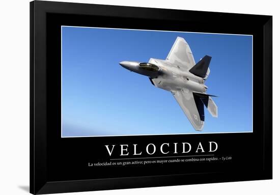 Velocidad. Cita Inspiradora Y Póster Motivacional-null-Framed Photographic Print